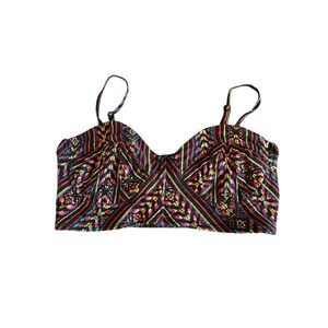BILLABONG Swim Top Small Printed Adjustable Strap S